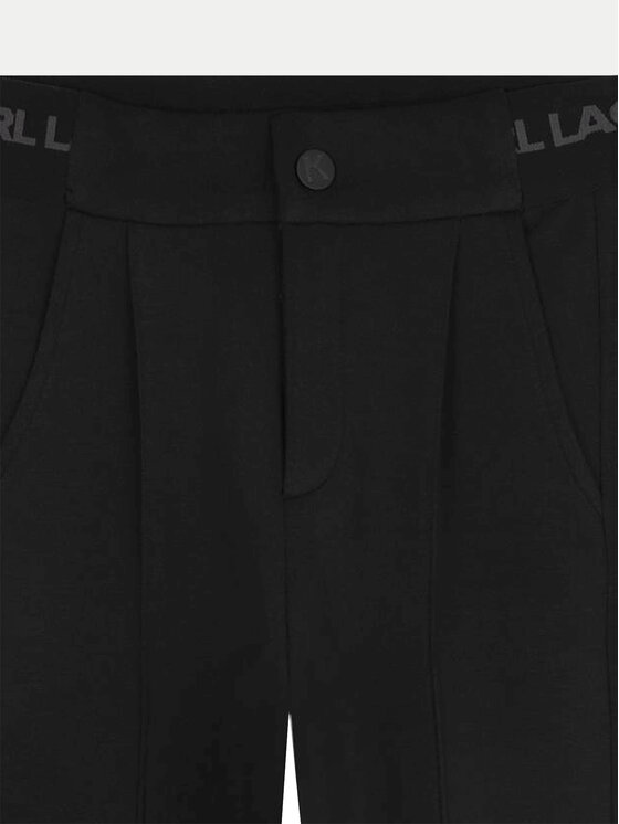 Karl Lagerfeld Kids Karl Lagerfeld Kids Παντελόνι υφασμάτινο Z30264 S Μαύρο Regular Fit