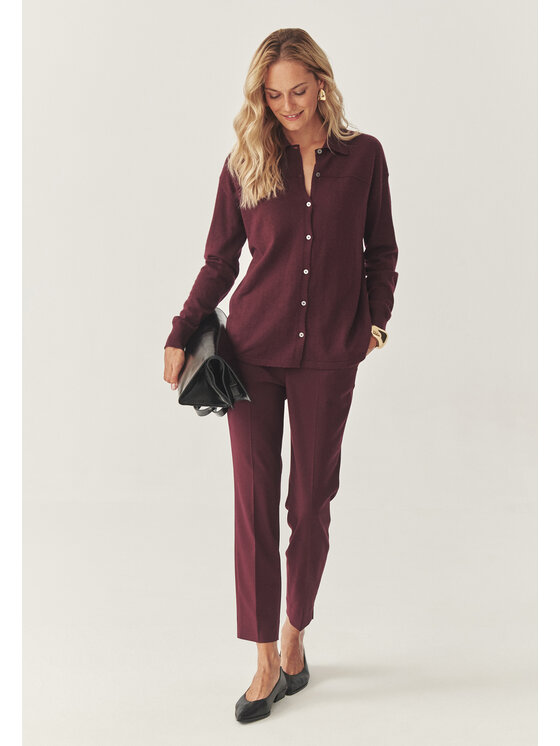 TATUUM TATUUM Koszula ELARA Bordowy Loose Fit