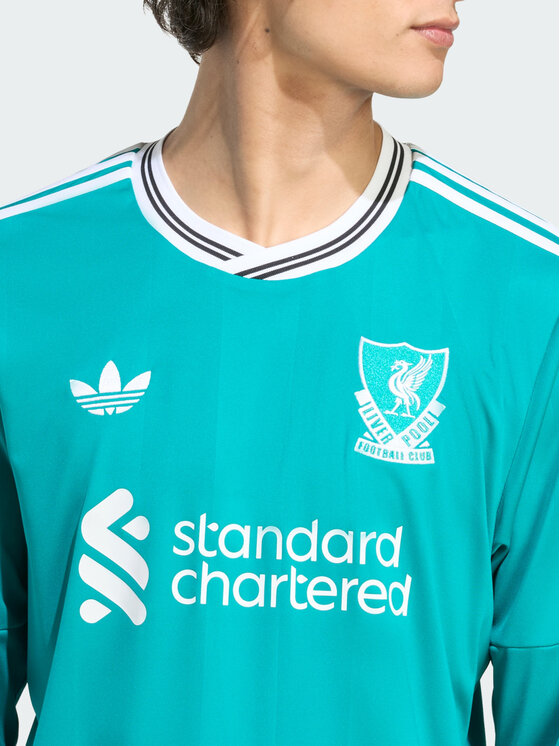 adidas adidas Koszulka techniczna Liverpool FC 25/26 Long Sleeve Third Jersey Zielony Slim Fit