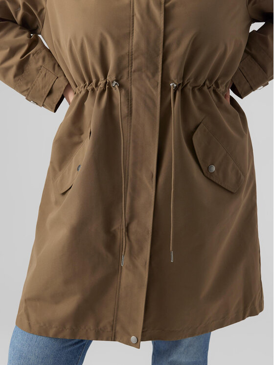 Vero Moda Curve Vero Moda Curve Παλτό μεταβατικό 10287156 Καφέ Regular Fit