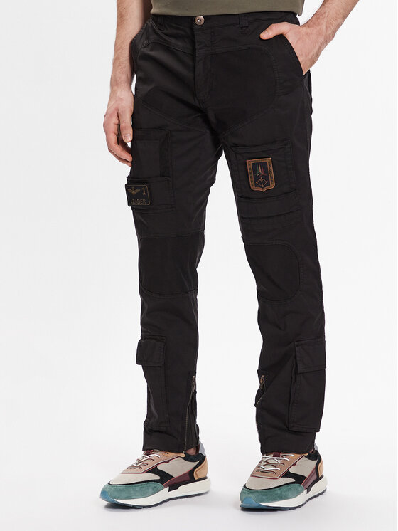 Aeronautica Militare Aeronautica Militare Текстилни панталони 231PA1387CT1493 Черен Regular Fit