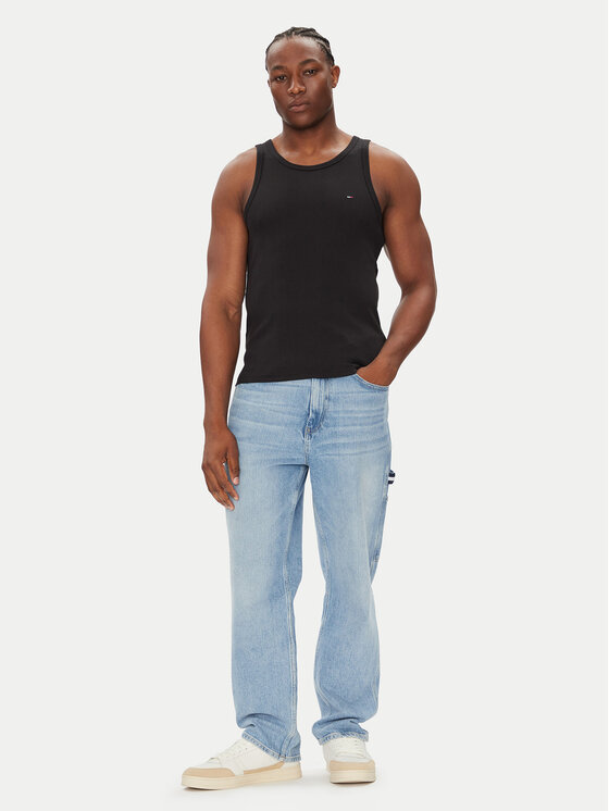 Tommy Jeans Tommy Jeans Tank top Classic Flag DM0DM21927 Negru Slim Fit