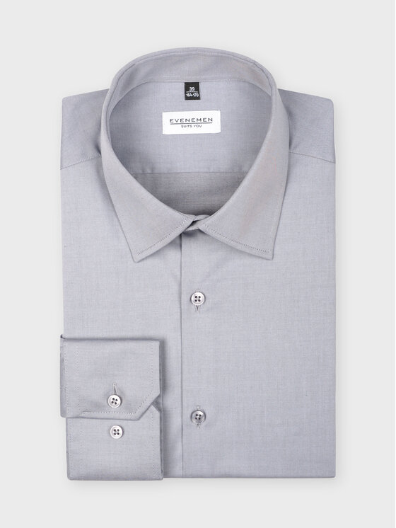 Evenemen Evenemen Koszula PLAIN SAP Szary Slim Fit