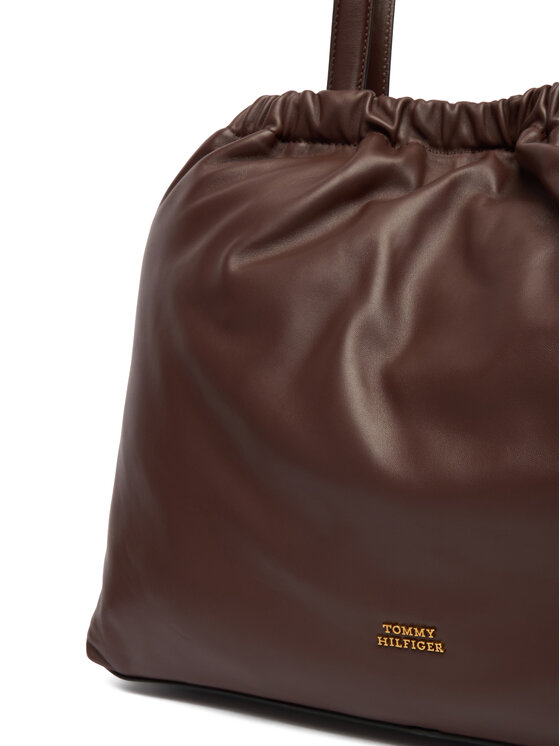Tommy Hilfiger Tommy Hilfiger Kabelka Soft Leather Tote AW0AW18308 Bordó
