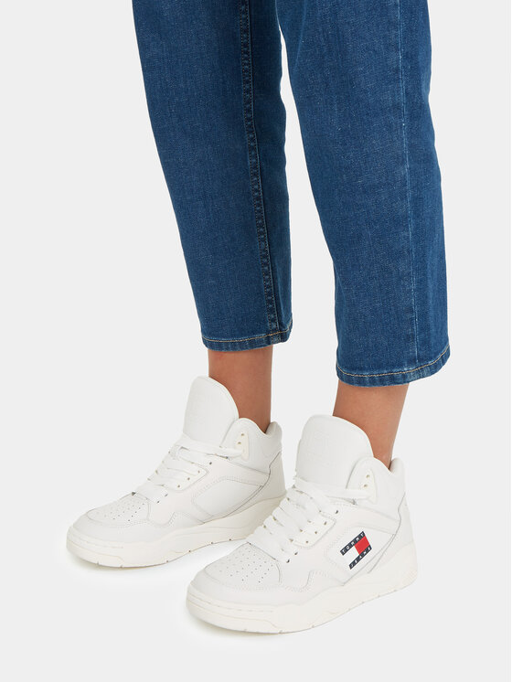 Tommy Jeans Sneakersy Tjw New Basket Mc EN0EN02493 Ecru Modivo.pl
