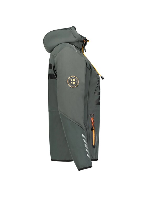 Geographical Norway Geographical Norway Kurtka softshell WU8184F/GNO-Dark Grey / Orange Szary Regular Fit