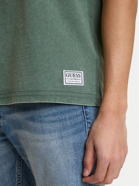 Guess Guess T-Shirt M6GI18 K3050 Zielony Oversize