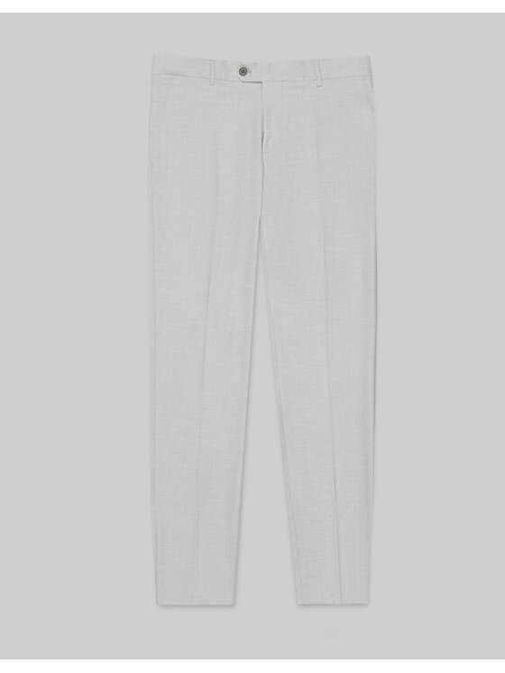 Borgio Borgio Spodnie garniturowe erve_01 Szary Slim Fit