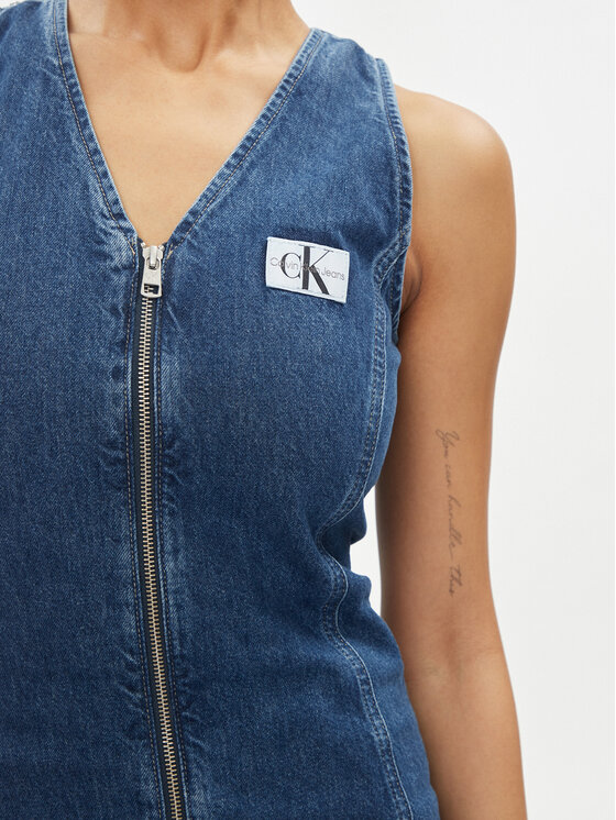 Calvin Klein Jeans Calvin Klein Jeans Džínové šaty J20J223431 Modrá Slim Fit