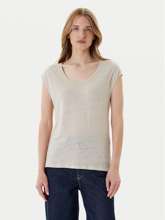 United Colors Of Benetton United Colors Of Benetton T-särk 37UJE16B1 Beež Regular Fit