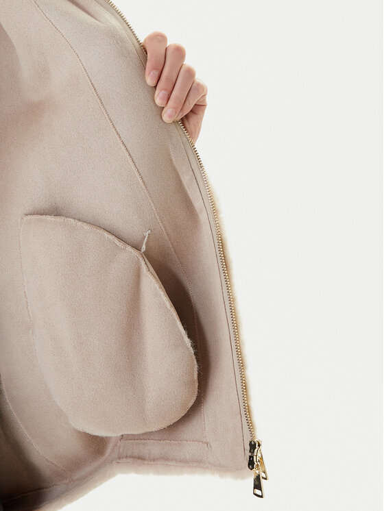 Dixie Dixie Pelzmantel V330Y003A Beige Regular Fit