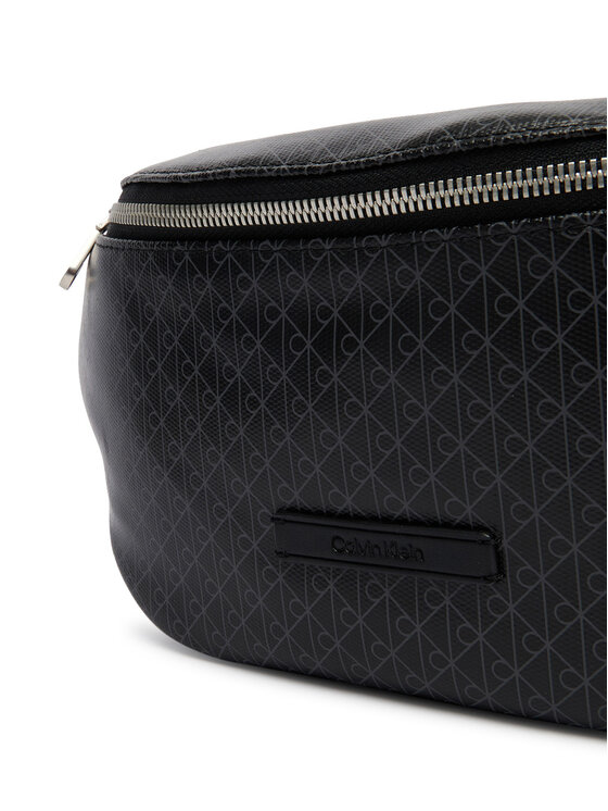 Calvin Klein Calvin Klein Ľadvinka Emblem Aop Coated Waistbag LV04D3135G Čierna