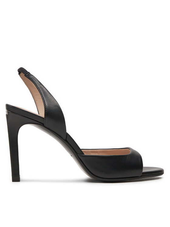 Sandale Calvin Klein Heel D'Orsay Sandal 90 Lth HW0HW02124 Negru