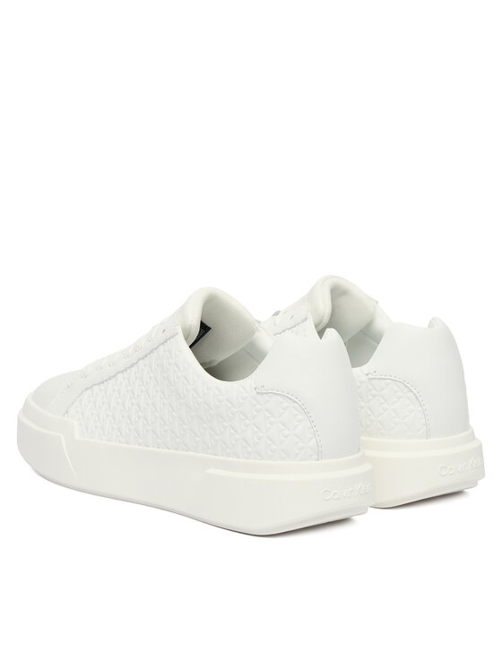 Calvin Klein Calvin Klein Sportcipők Chunky Cupsole Laceup Lth Aop YW0YW02058 Fehér