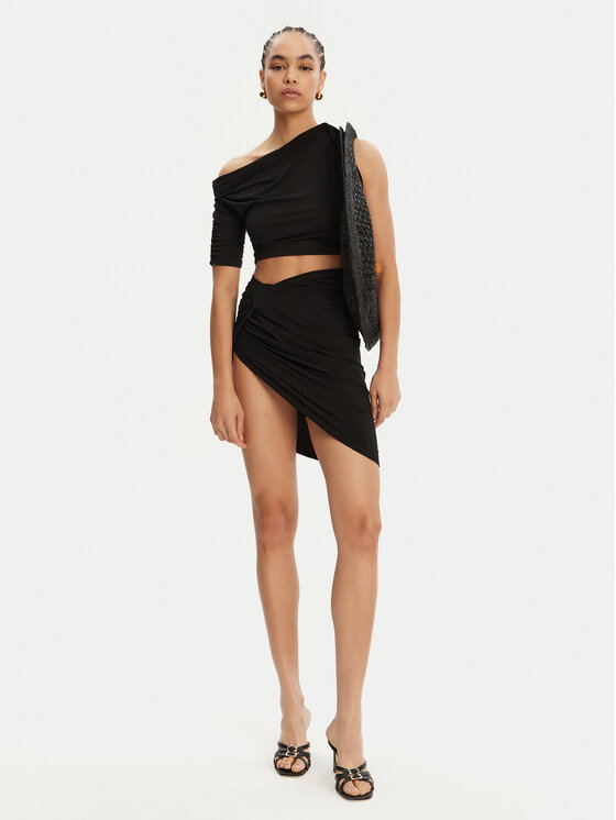 JACQUEMUS JACQUEMUS Spódnica mini 243SK064-2381 Czarny Regular Fit