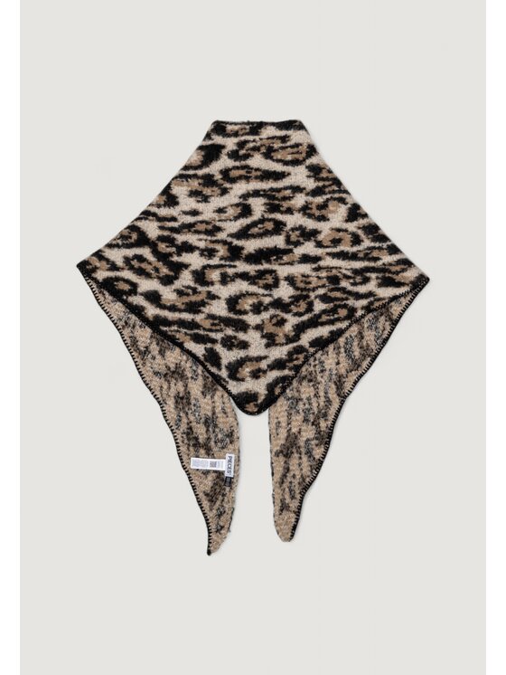 Pieces Pieces Sciarpa Pcjanimal Triangle Scarf Bc Beige