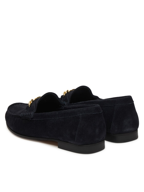 Tommy Hilfiger Tommy Hilfiger Mokasinai Th Chain Suede Loafer FW0FW09327 Tamsiai mėlyna