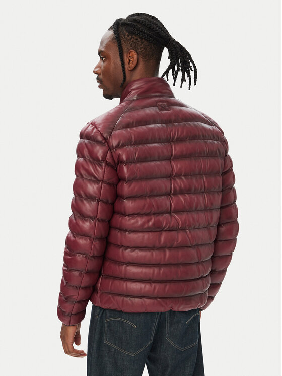Milestone Milestone Geacă de piele MSHarvey 631068 60905 Vișiniu Regular Fit