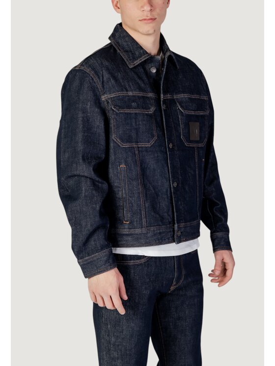 Armani Exchange Armani Exchange Kurtka skórzana XM000343 AF12284 Niebieski To Fit