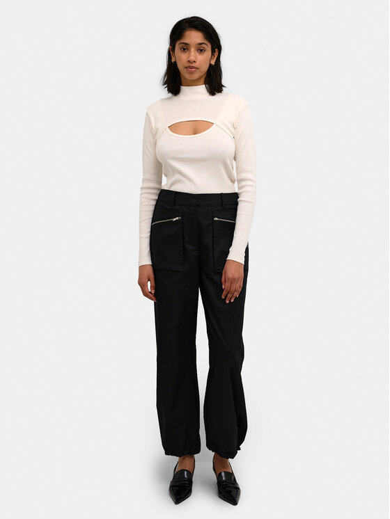 Karen by Simonsen Karen by Simonsen Majica Mandarina 10104770 Écru Regular Fit