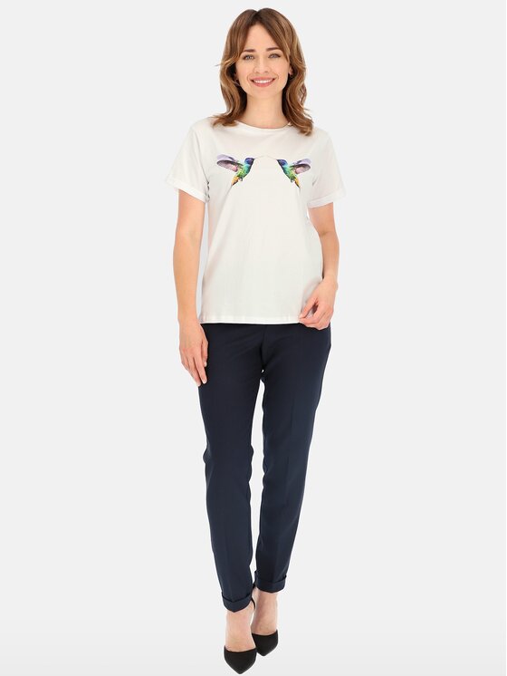 Perso Perso T-Shirt TCE242000F Bílá Regular Fit