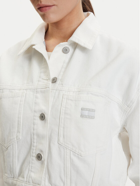 Tommy Jeans Tommy Jeans Jeansjacke DW0DW21979 Weiß Oversize