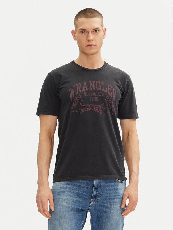 Wrangler Wrangler Póló 205921 Fekete Regular Fit