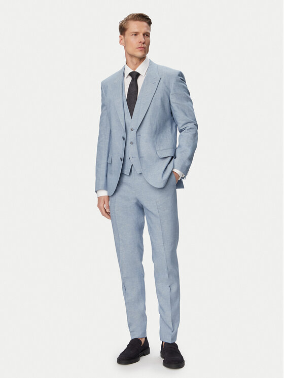 HUGO Oblek Henry 50559672 Modrá Slim Fit