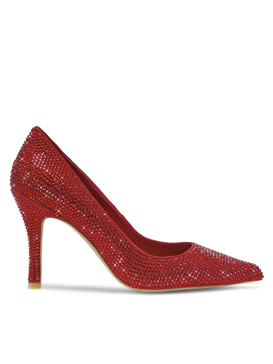Pantofi cu toc subțire Eva Minge ANGELA-V1518-03 Roșu
