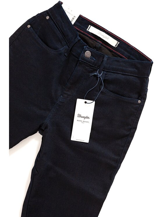 Wrangler Wrangler Jeansy HIGH RISE SKINNY Niebieski Skinny Fit