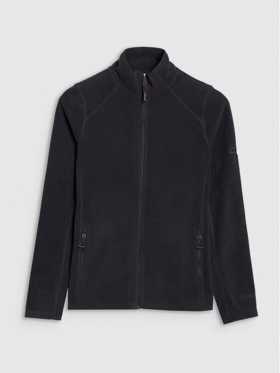 4F 4F Fleecová mikina 4FWSS25TFLEF305-20S Čierna Regular Fit