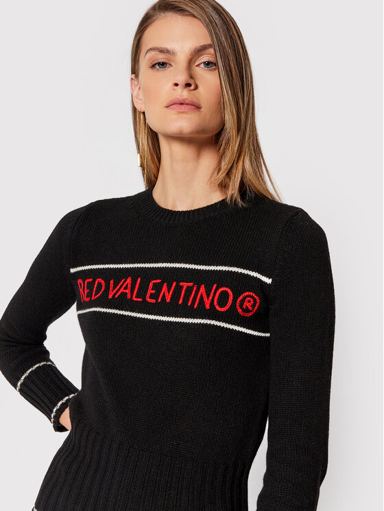 Red Valentino Red Valentino Πουλόβερ WR0KC09Y Μαύρο Regular Fit