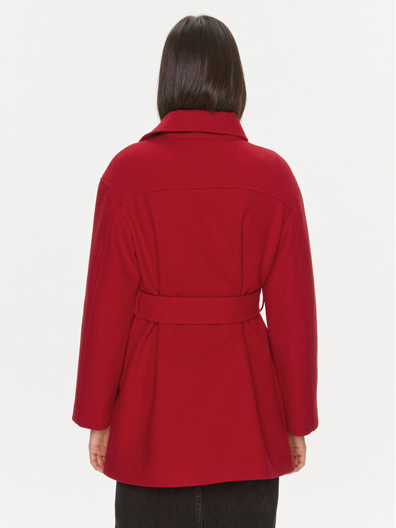 Liu Jo Liu Jo Villane mantel MF3306 J4600 Punane Relaxed Fit