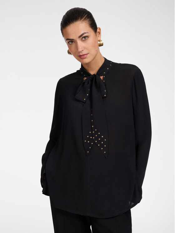 Elena Mirò Elena Mirò Bluzka 2015P000237N033 Czarny Regular Fit