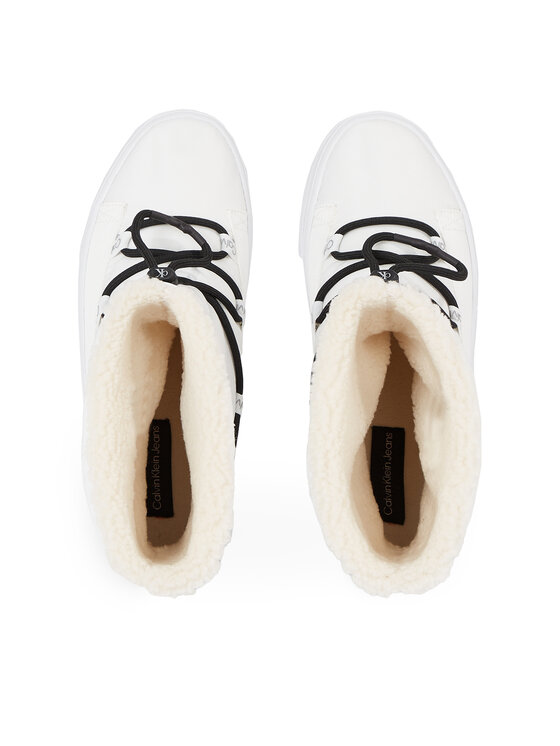 Calvin Klein Jeans Calvin Klein Jeans Μπότες Χιονιού Bold Vulc Flatf Snow Boot Wn YW0YW01181 Λευκό