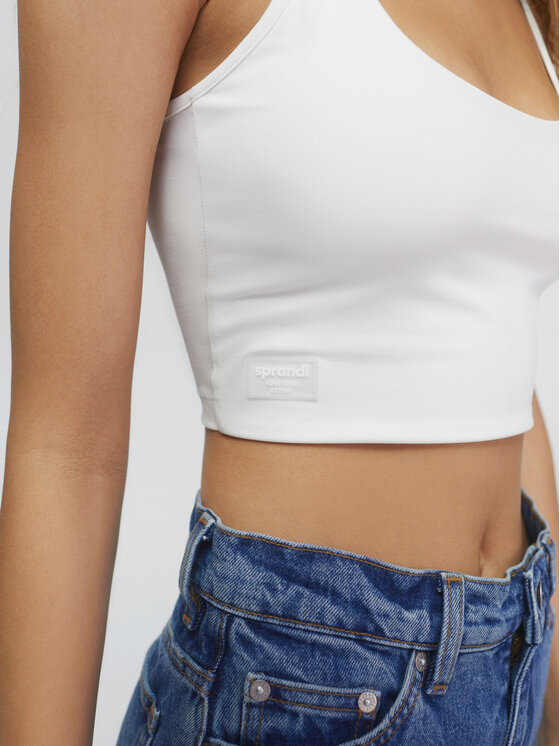 Sprandi Sprandi Top SS21-TTD006 Bijela Slim Fit