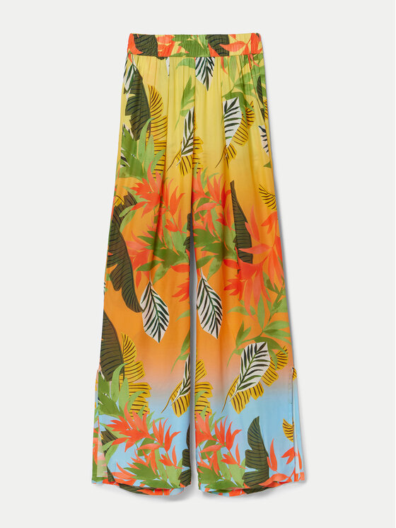 Desigual Desigual Spodnie materiałowe Tropical Party 24SWMW21 Kolorowy Loose Fit