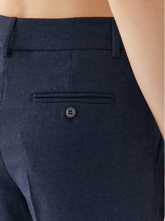 Weekend Max Mara Weekend Max Mara Hlače iz tkanine Freccia 2351361133 Mornarsko modra Slim Fit