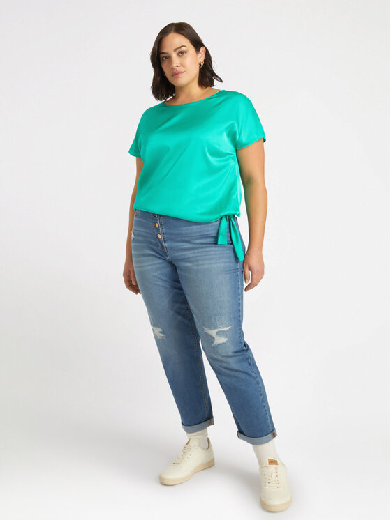 Fiorella Rubino Fiorella Rubino Bluzka 2739T002226N015 Turkusowy Regular Fit