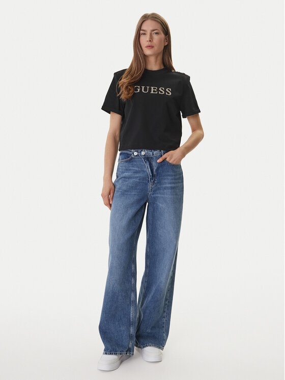 Guess Guess Póló W6GI06 K3018 Fekete Relaxed Fit