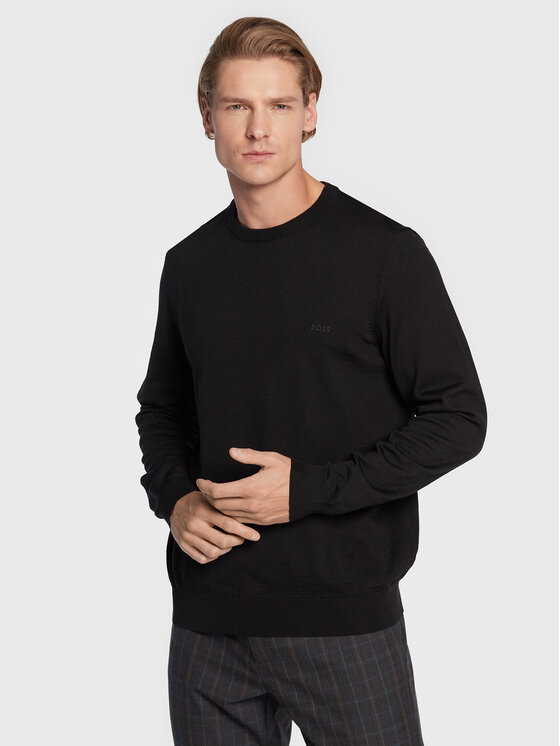 BOSS Boss Svetr Botto-L 50476364 Černá Regular Fit