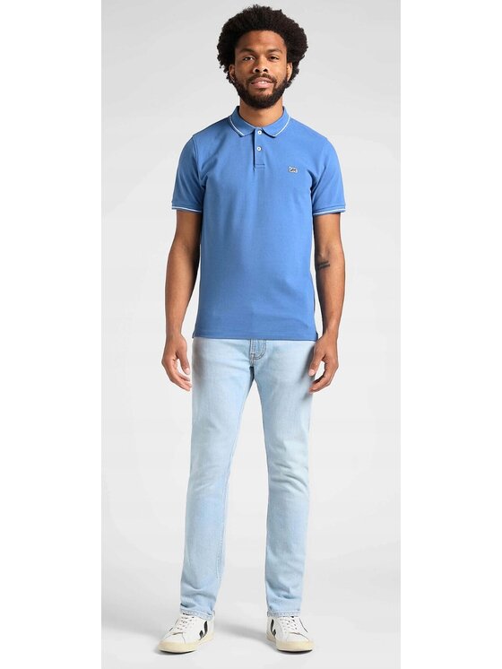 Lee Lee Jeansy Daren Zip Fly Niebieski jasny Regular Fit