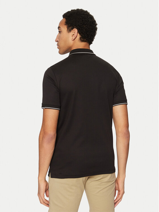 Calvin Klein Calvin Klein Тениска с яка и копчета K10K114130 Черен Regular Fit
