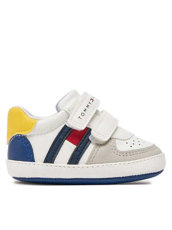 Sneakers Tommy Hilfiger Flag Low Sneaker T0B9-33830-1755 Alb