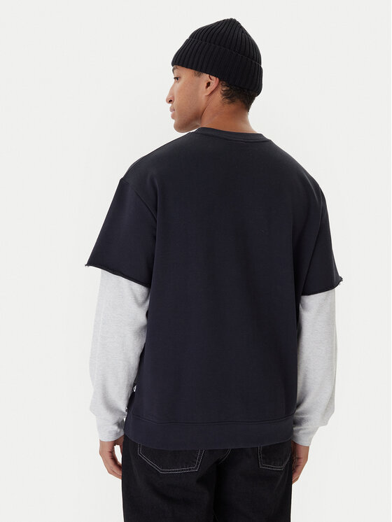 Quiksilver Quiksilver Džemperis ar kapuci Openbar Crew EQYFT05154 Melns Oversize