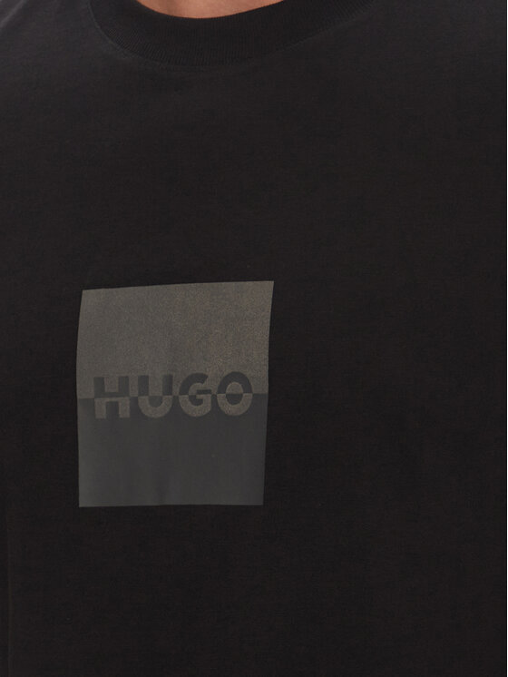 HUGO HUGO T-särk Dusplit 50542784 Must Regular Fit