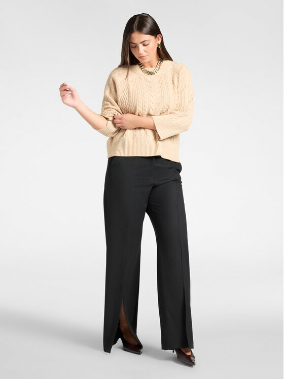Elena Mirò Elena Mirò Sweter M105Z000873N0A2 Kremowy Boxy Fit