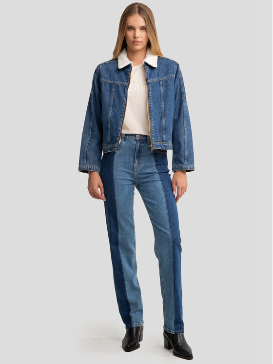 BIG STAR BIG STAR Kurtka jeansowa FREYA Granatowy Basic Fit