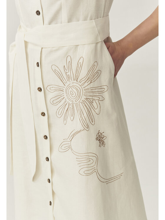 TATUUM TATUUM Sukienka codzienna RONNA Kremowy Flare Fit
