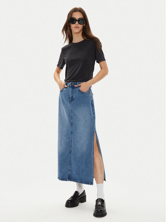 Pieces Pieces T-särk Anora 17148789 Must Regular Fit